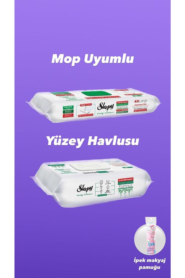 Sleepyeasy Clean Mop Compatible Surface Cleaning Towel Sleepy SURFACE CLEANING TOWEL 100-Pack with FREE GIFT
