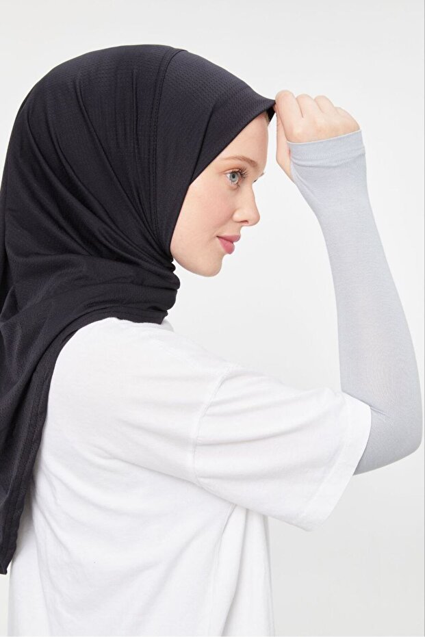 Hijab Fingerless Sleeves Prayer Sleeves Light Gray