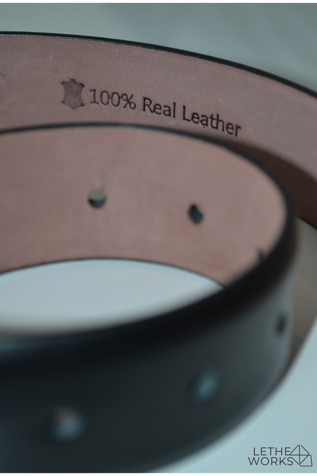 %100 gerçek deri kemer siyah basic kemer - 5