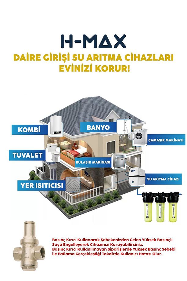 Proper Tortu, Klor Ve Kireç Önleyici 10 Inç 3lü Daire Girişi Arıtma Cihazı - 0032 - 2