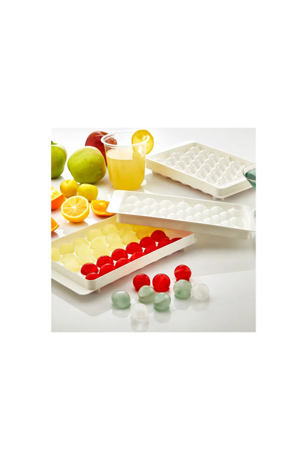 Large Size 3 Pieces Practical 33 Compartment Drop Ice Mold with Lid |   Covered Drop Model - 4