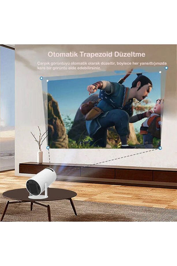 Taşınabilir Omaze Sinema Projektörü Ev Sineması Wifi Bluetooth Android Ios Akıllı Projeksiyon - 5