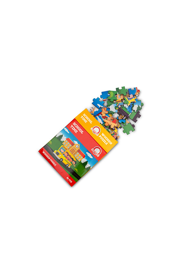 Kidsmarvels School Time Puzzle 40 Pieces Wooden