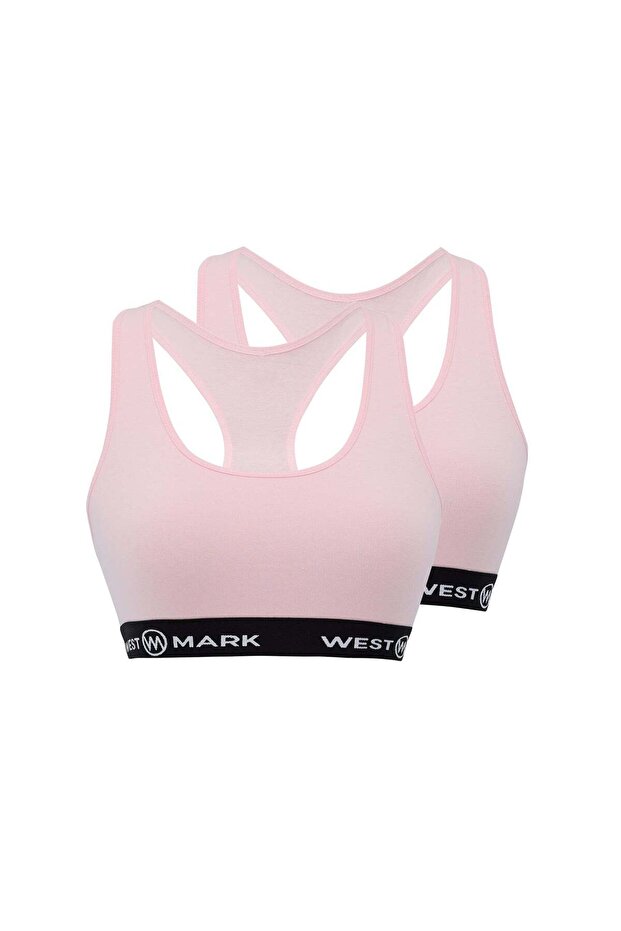 LILY 2-Piece Pink Cotton Elastane Blend Women's Bustier