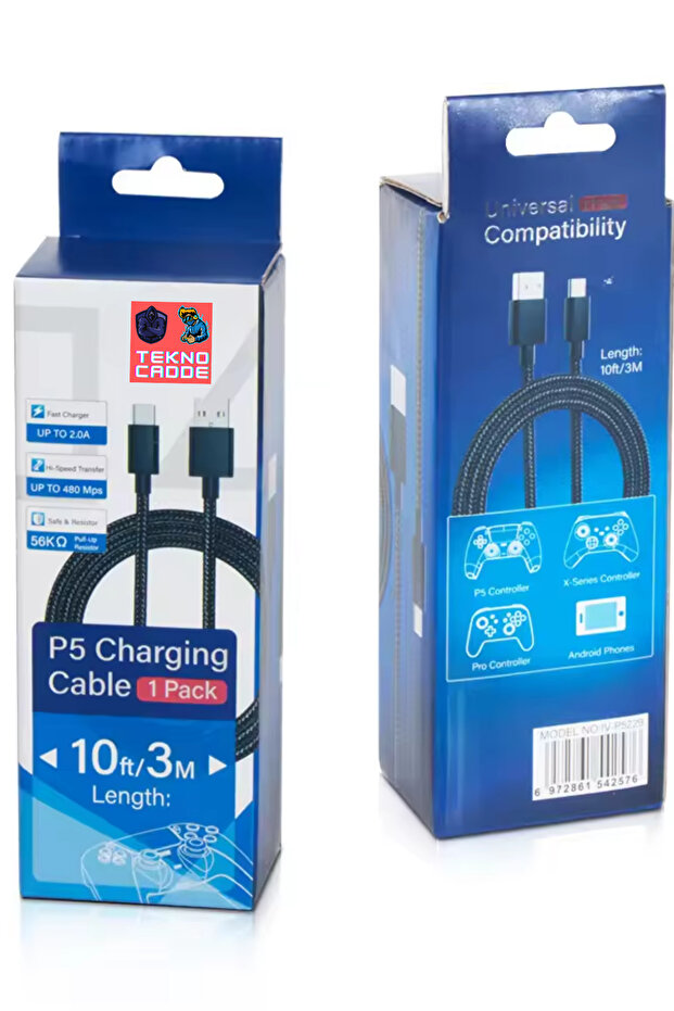 PS5 Dualsense/Ps5 Edge/Series X/Series S/9.Nesil/Switch 3M TYPE-C Hızlı Şarj Data Kablosu - 4