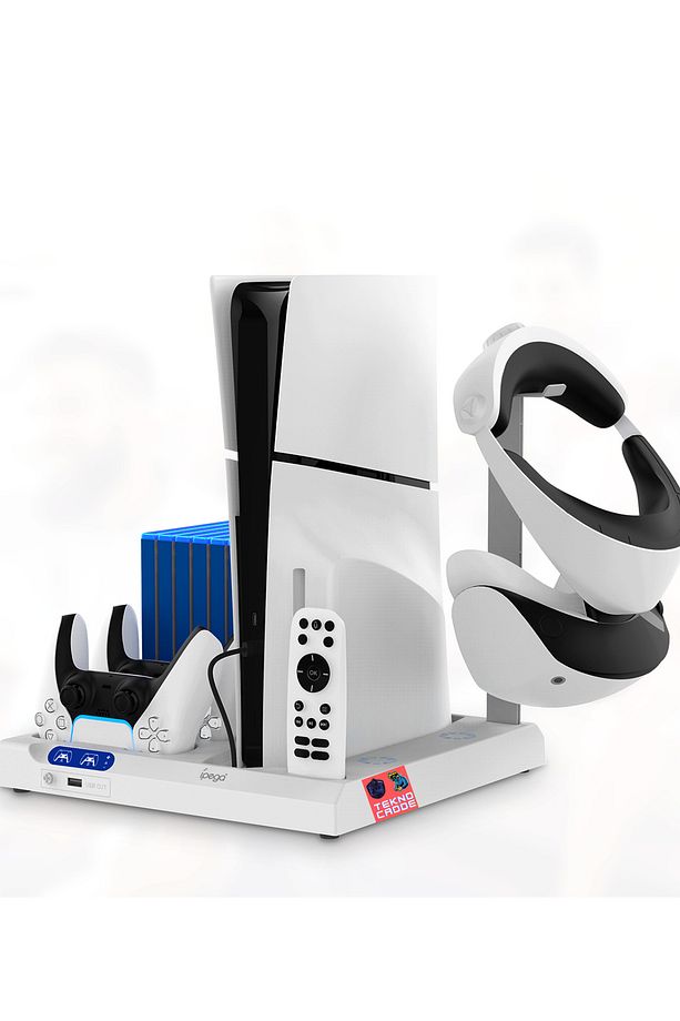 Ps5 Disk Dijital/Ps5 Slim Disk Dijital/Ps VR2/Ps Kumanda Tutucu Şarj Stand Soğutucu Fan - 2
