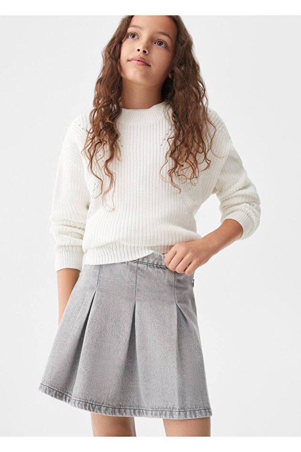 Pilili denim etek - 1