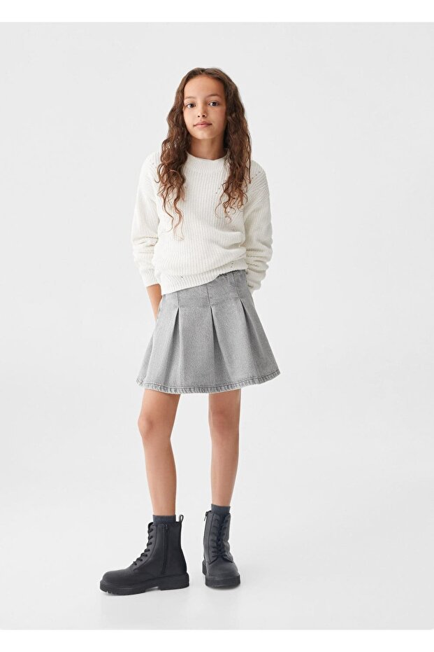 Pilili denim etek - 2