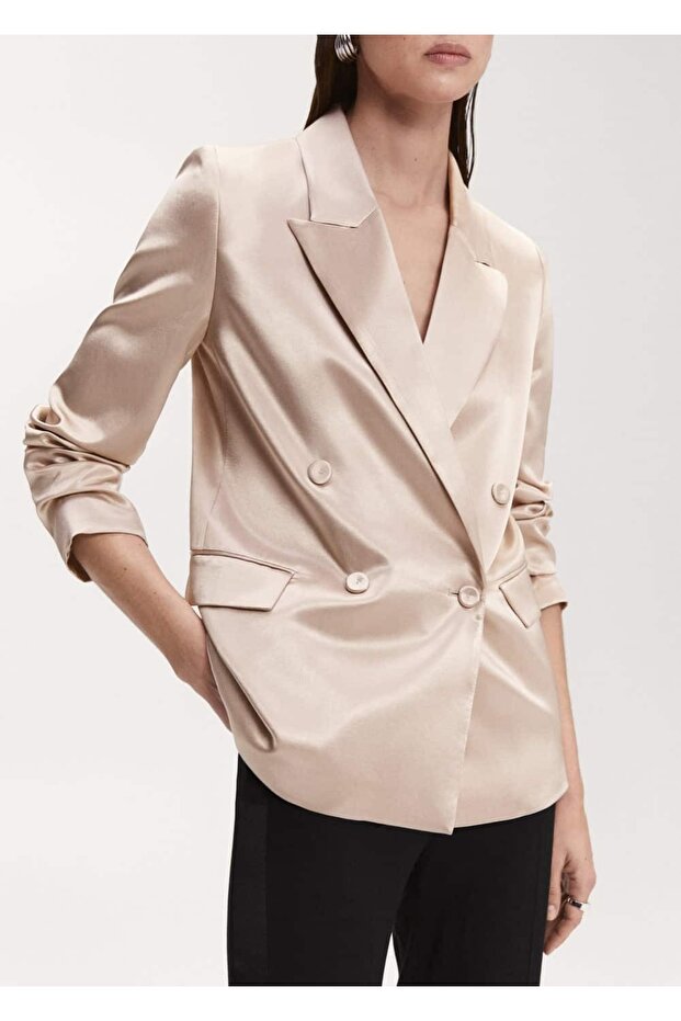 Satin Blazer Jacket - 7