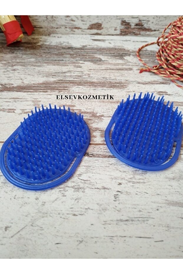 Hair Massage and Washing Comb Blue 2 PiecesElsevkozmetik