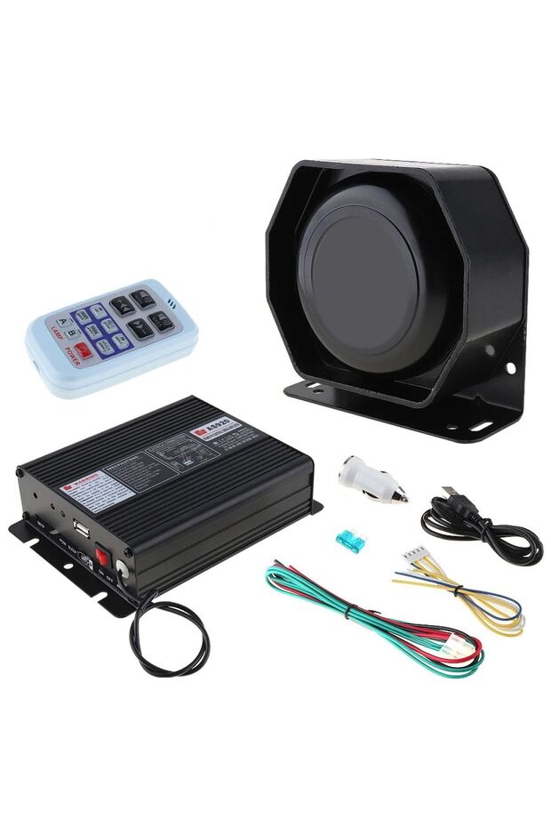 نيسان باثفايندر مع ميكروفون، صفارة إنذار معدنية احترافية مع جهاز تحكم عن بعد 200 وات 13 صوتًا - 2