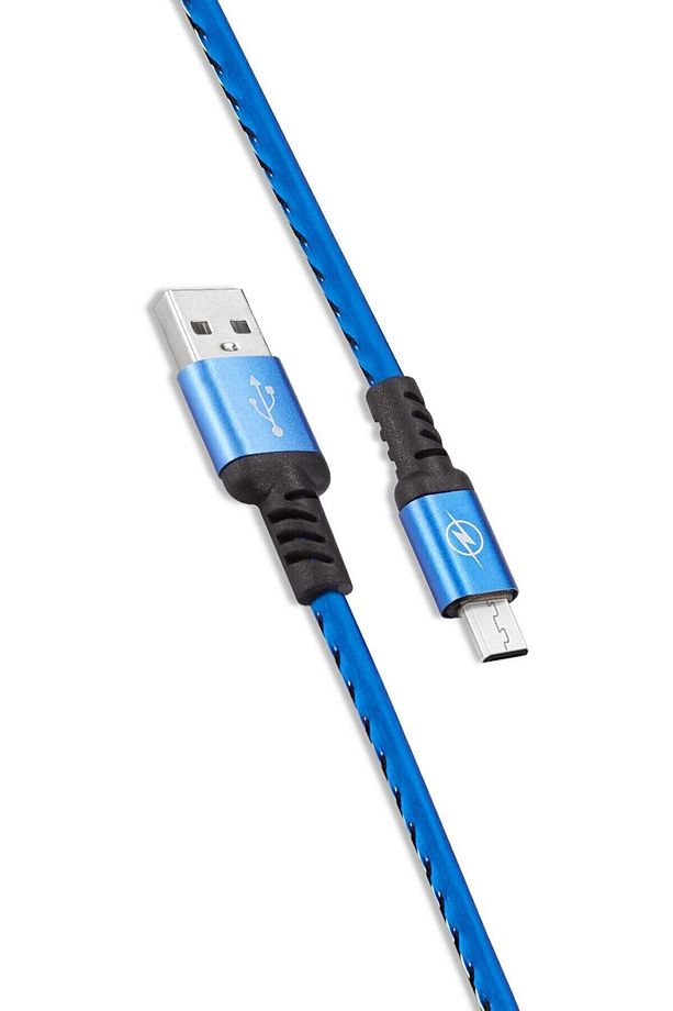 3321 Mavi Mikro Usb Deri Data Kablo - 1