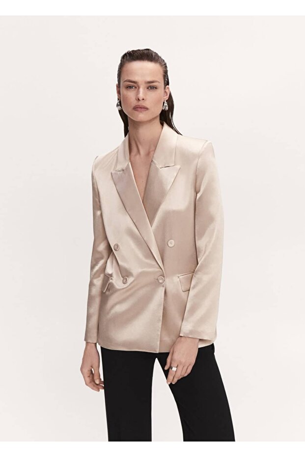 Satin Blazer Jacket - 1