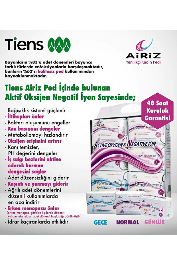 Hygienic Organic Pad 6 Pack Pad Set 98 Pieces