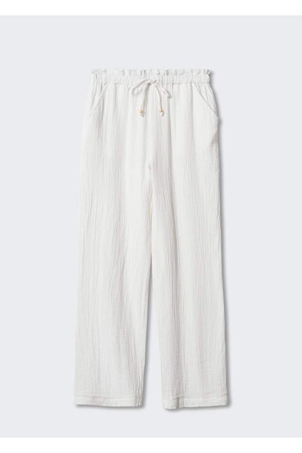 Fiyonklu dokuma pantolon - 3