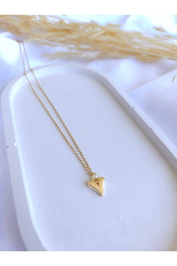 316L Stainless Steel Exquisite Thin Chain X Gold Color Aesthetic Heart Pendant