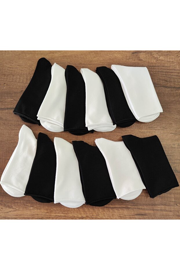 Women's 12 Pairs Bamboo Seamless Socks Soft-Textured Stitch-Free