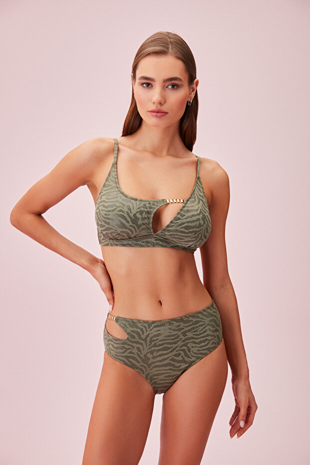 Detaylı Baskılı Bikini Alt - 3