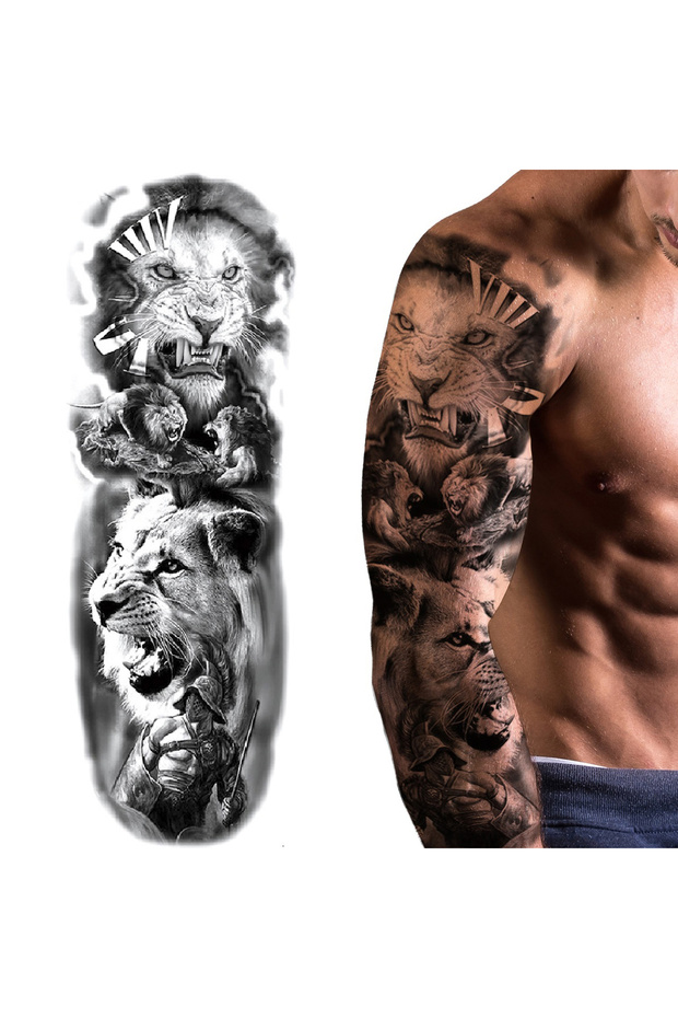 Tattoo Ger ekci Ge ici Aslanlar Sava c Kol Kaplama Tattoo D vme tattoo-ger-ekci-ge-ici-aslanlar-sava-c-kol-kaplama-tattoo-d-vme