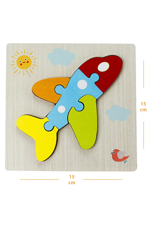 Ahşap Puzzle Uçak Temalı - T5004 - 1