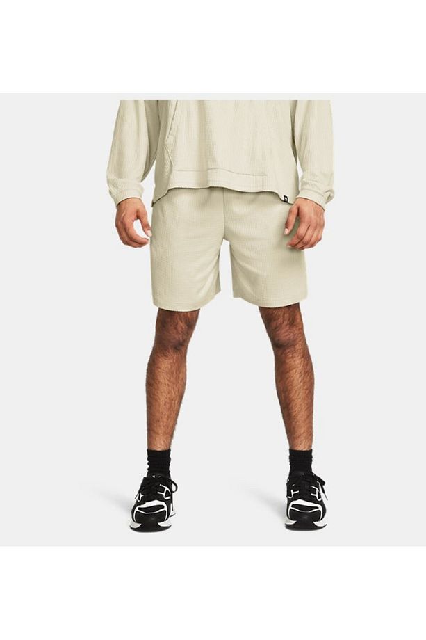1383107-273 Ua Rival Waffle Short Bej Erkek Oversize Şort - 1