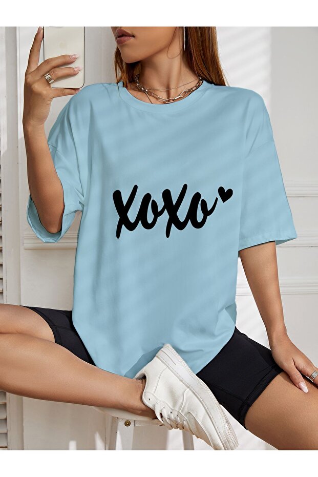 Oversized Xoxo Printed T-SHIRT Printed