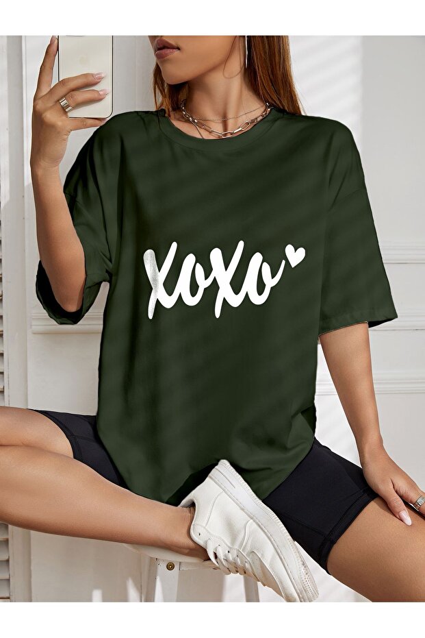 Oversized Xoxo Printed T-SHIRT Printed