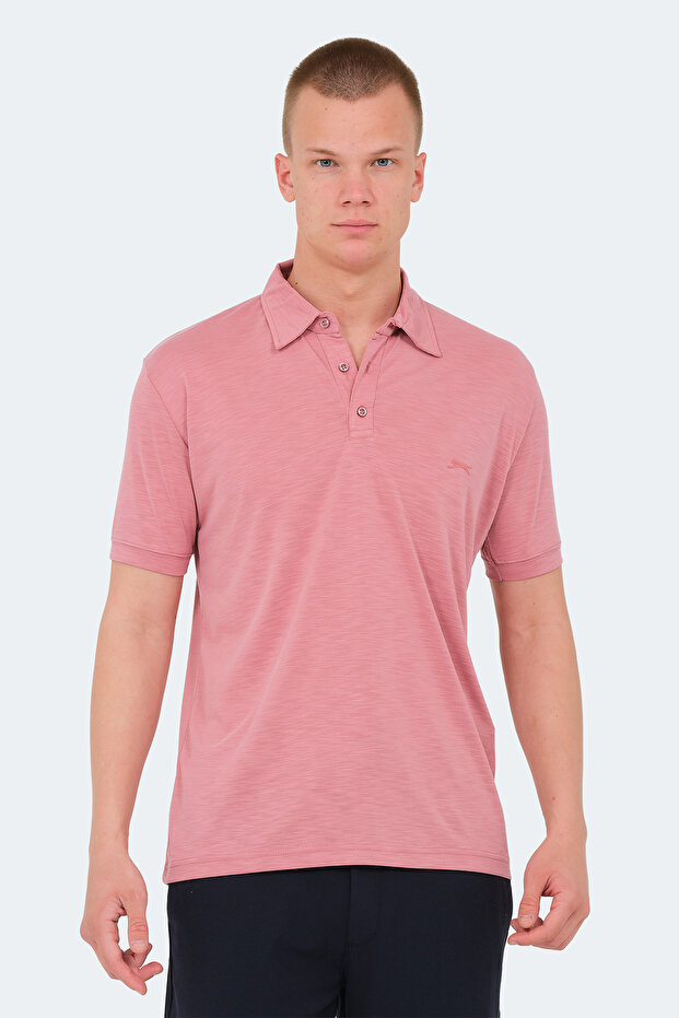 Katsuro Men's Polo Neck Pomegranate T-Shirt