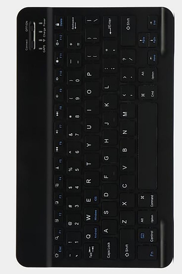 Bluetooth 10 Inç Ios Windows Android Uyumlu Kablosuz Klavye + Mause Set Sessiz Siyah - 4