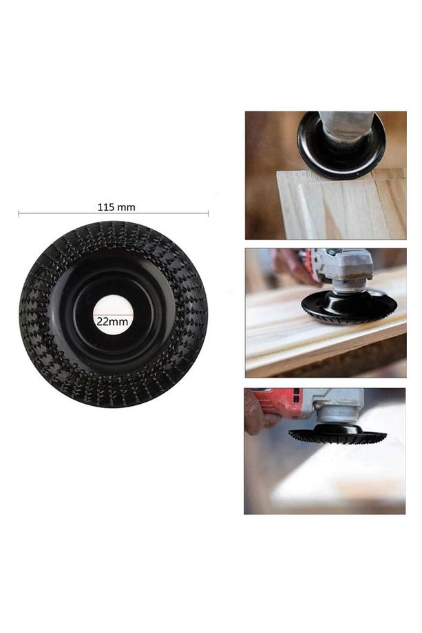 Ahşap Ağaç Törpü Eğe Disk Şekillendirme 115 mm Avuç Taşlama Uyumlu - 3