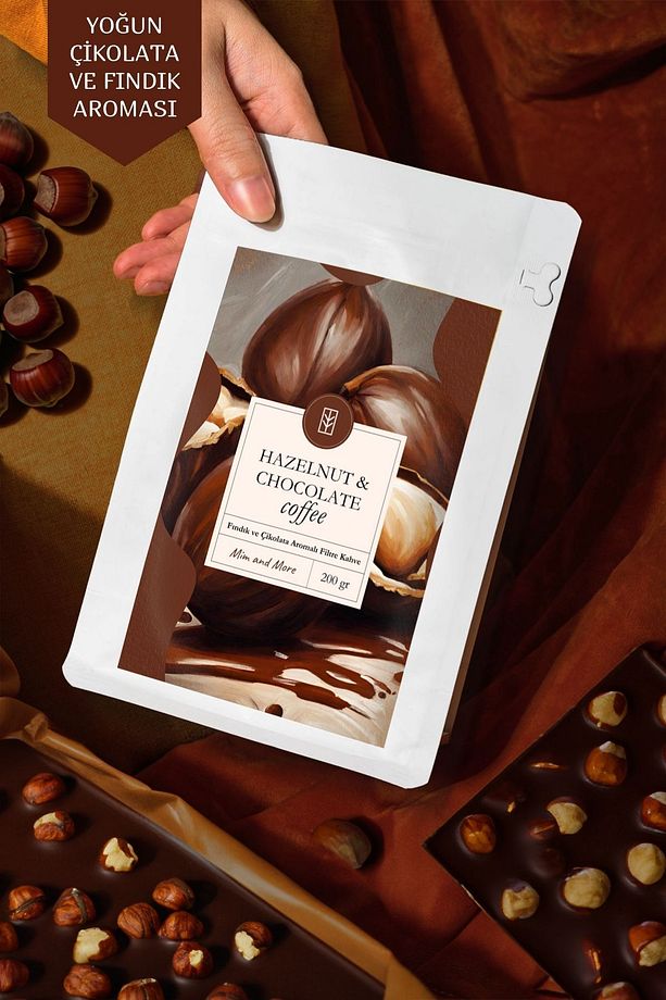 Hazelnut & Chocolate Coffee Fındık Ve Çikolata Aromalı Kahve Filtre Kahve, 200 gr - 1