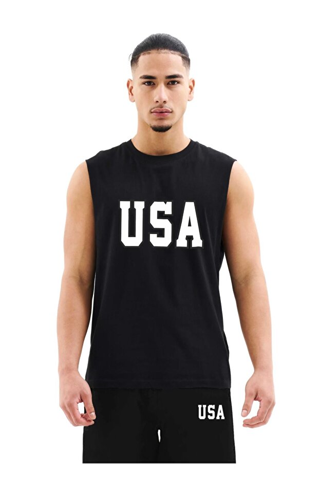USA Printed Shorts Set
