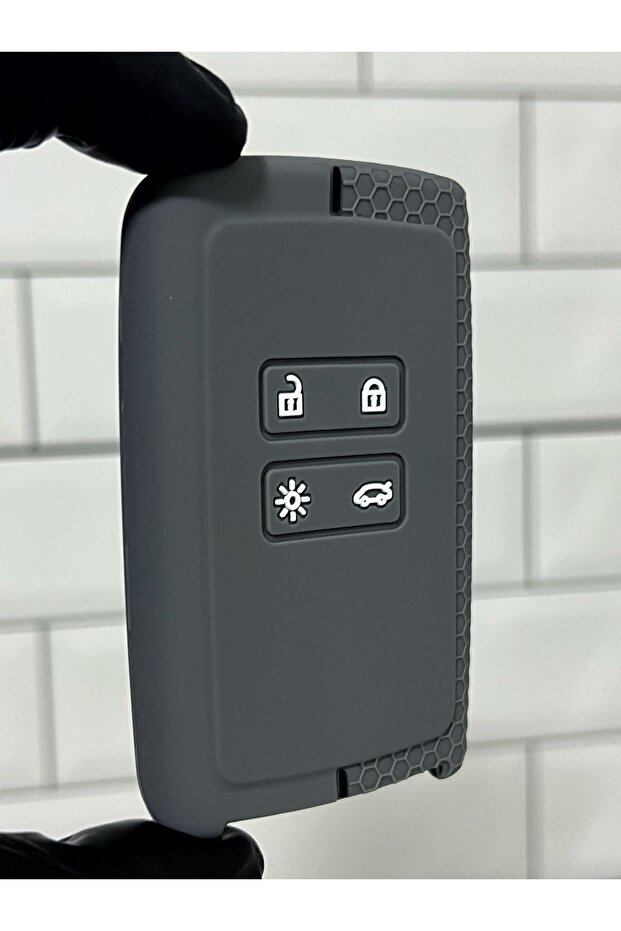 Renault Megane 4 Clio E-Tech Austral Megane E-Tech Silicone Key Case with Honeycomb Pattern