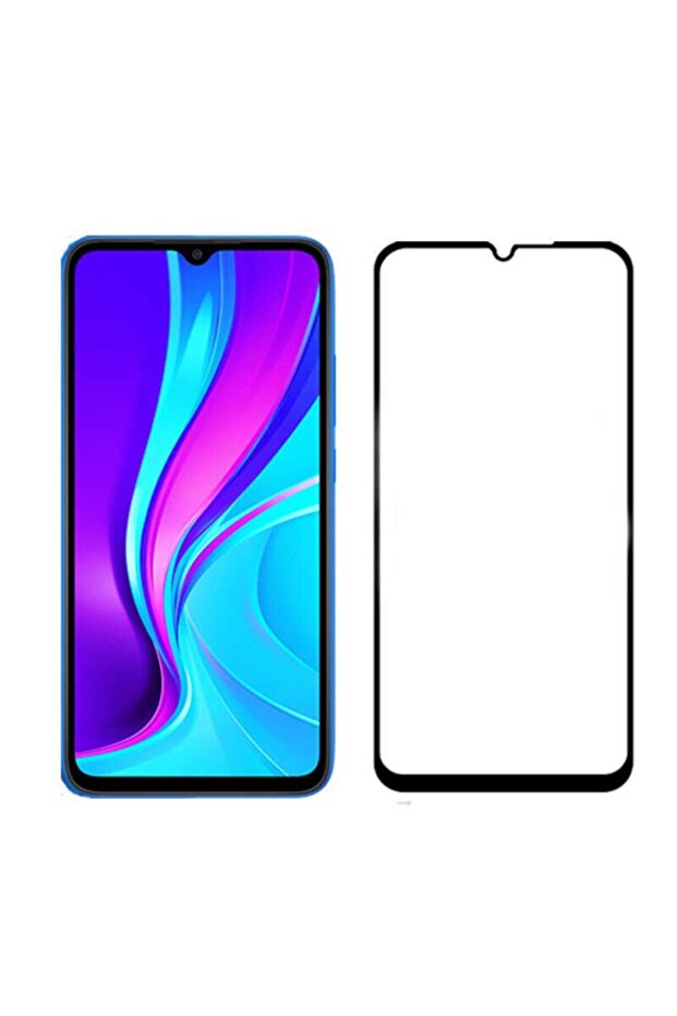 واقي شاشة نانو متوافق مع Xiaomi Redmi 9c من السيراميك الأسود، غطاء كامل زجاجي مرن غير قابل للكسر