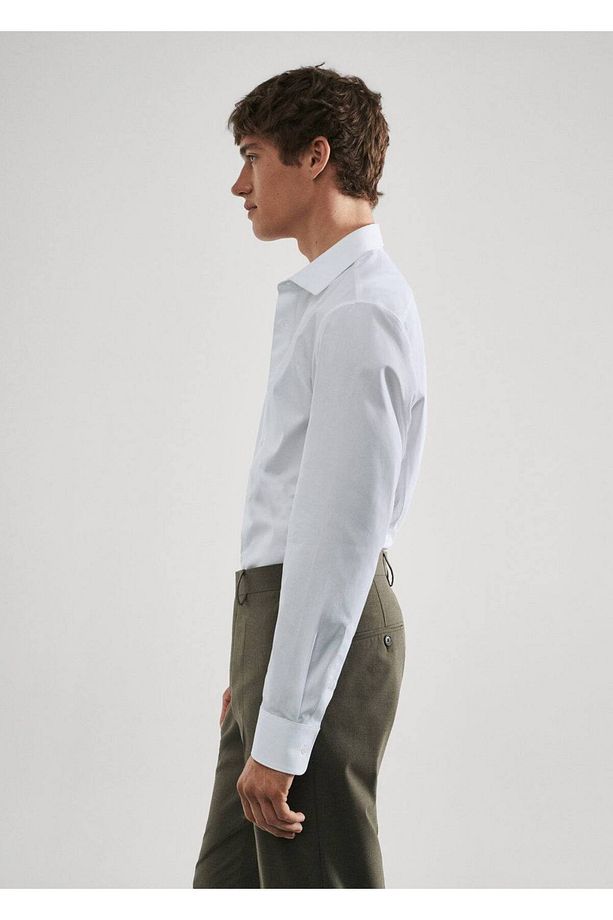 Slim Fit Pamuklu Poplin Gömlek - 8