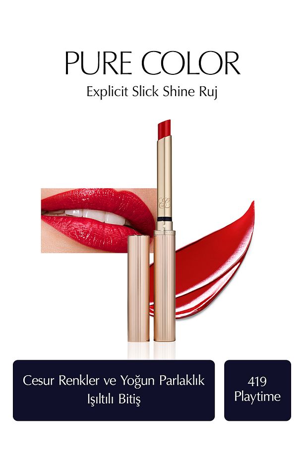 Işıltılı Bitişli Ruj - Pure Color Explicit Slick Shine Ruj - Renk: 419 Playtime - 1
