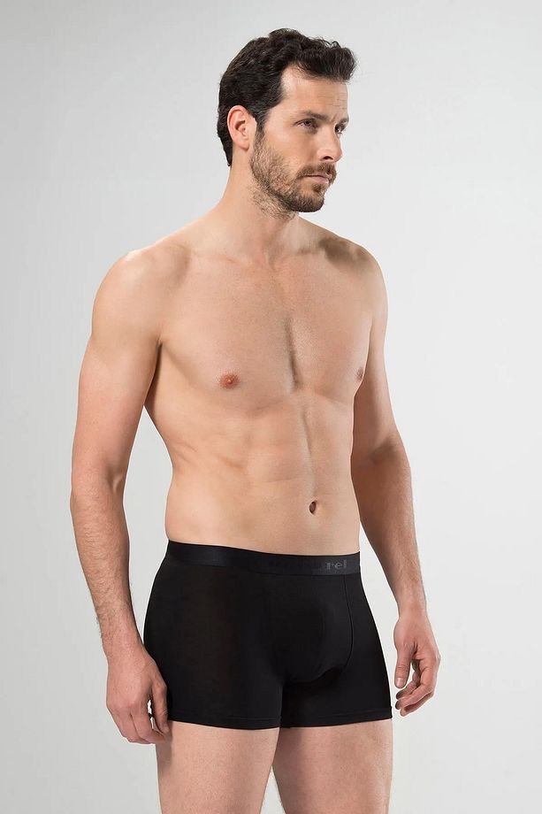 %47 Modal %47 Pamuk  %6 Elastan Kısa Paça 3 Adet Erkek Boxer - 1