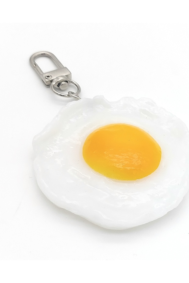 Omelet Egg Shaped Side Up Keychain - 2