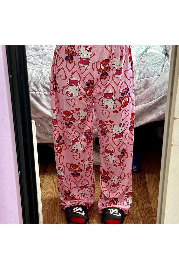 Pembe Hello Kitty Detaylı Unisex Eşofman Altı - 1