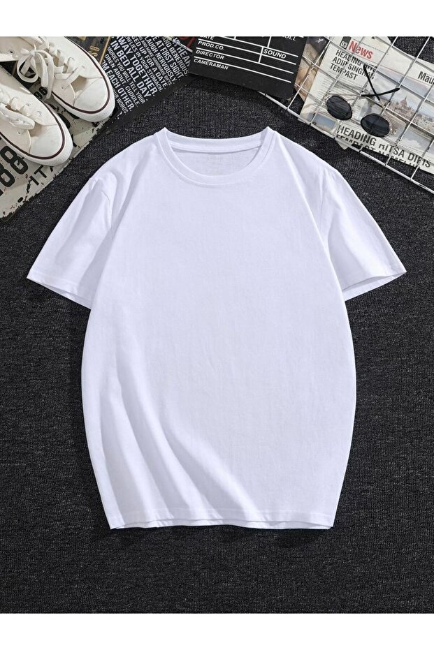 Tricou Damă Oversize Alb - Model Basic - 4