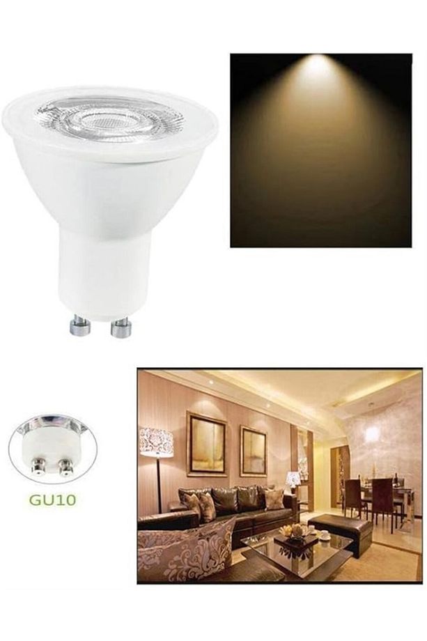 Gu10 Duylu 4,5 W = 50 W Led Ampul 2700 Kelvin Sarı Işık   3 ADET - 2