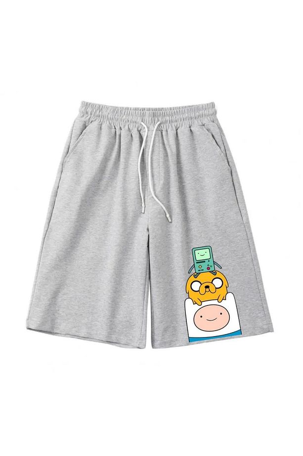 Y2k Adventure Time Baskılı Unisex Oversize Şort - 1