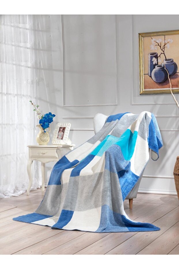 Lüks Peluş Battaniye Tek Kişilik - 1