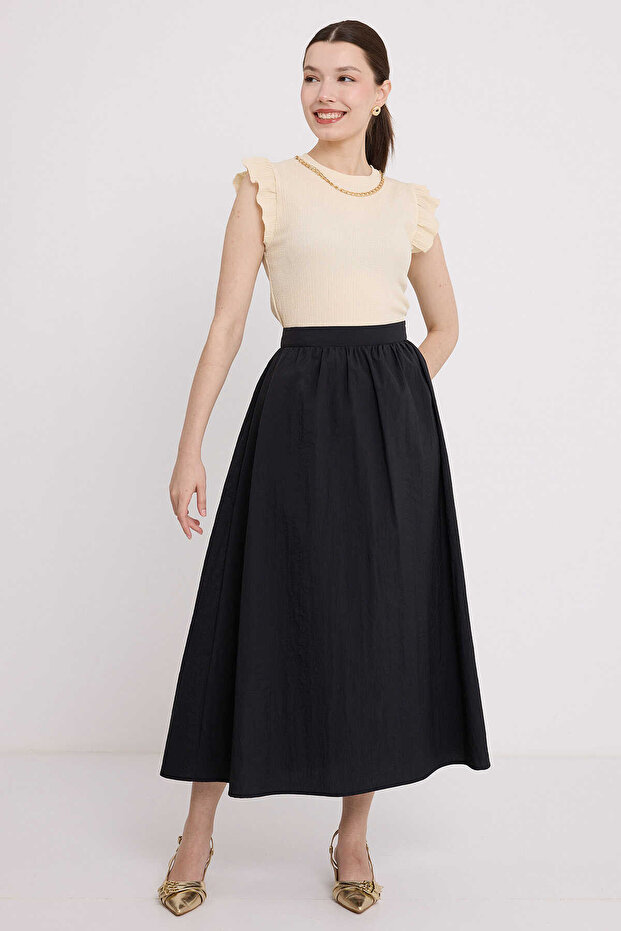 Kolye Detay Örme Bluz - 2