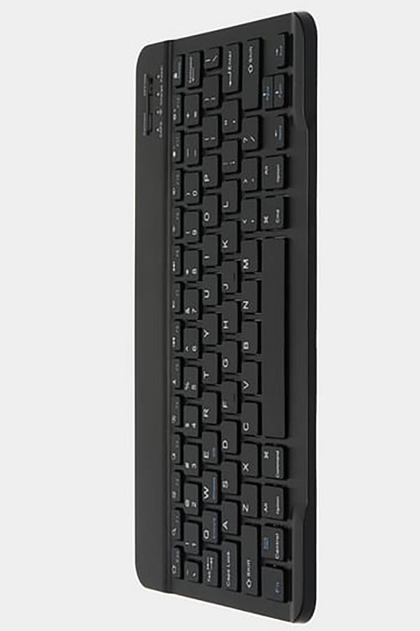 Bluetooth 10 Inç Ios Windows Android Uyumlu Kablosuz Klavye + Mause Set Sessiz Siyah - 1