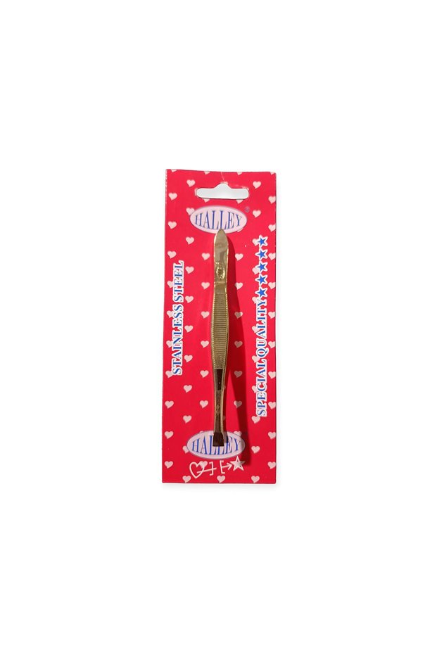Wide-tipped tweezers, yellow color chart, high-quality tweezers, Halley tweezers, straight wide-tipped.