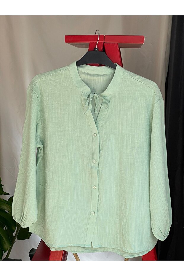 Kadın Uzun Kollu Basic Gömlek - 3