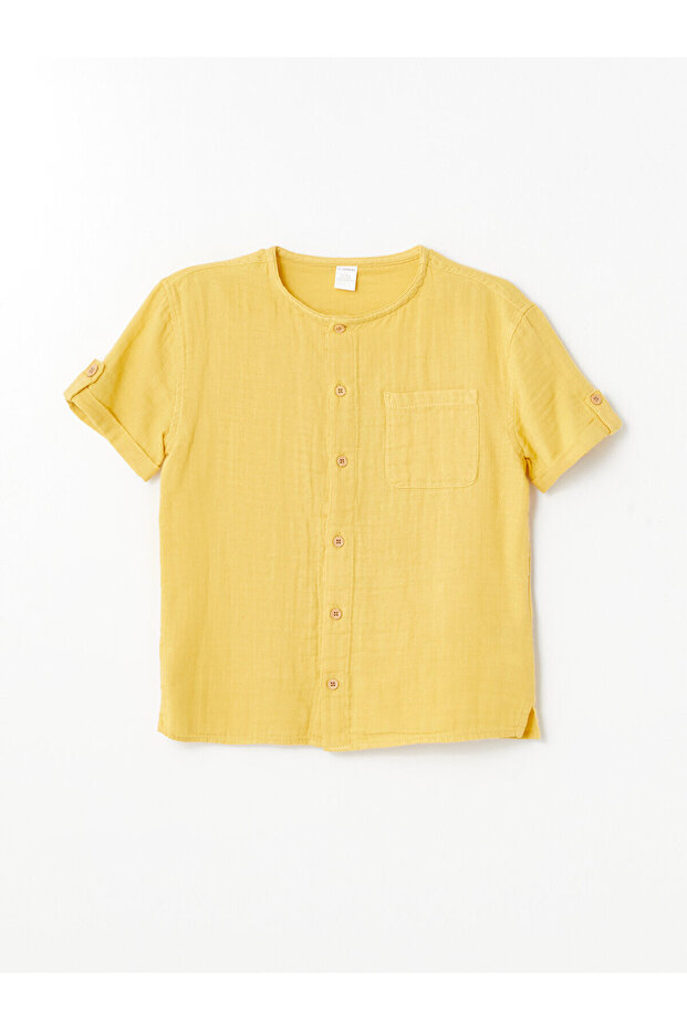 Prevailing Collar Short Sleeve Shirt for Baby Boy