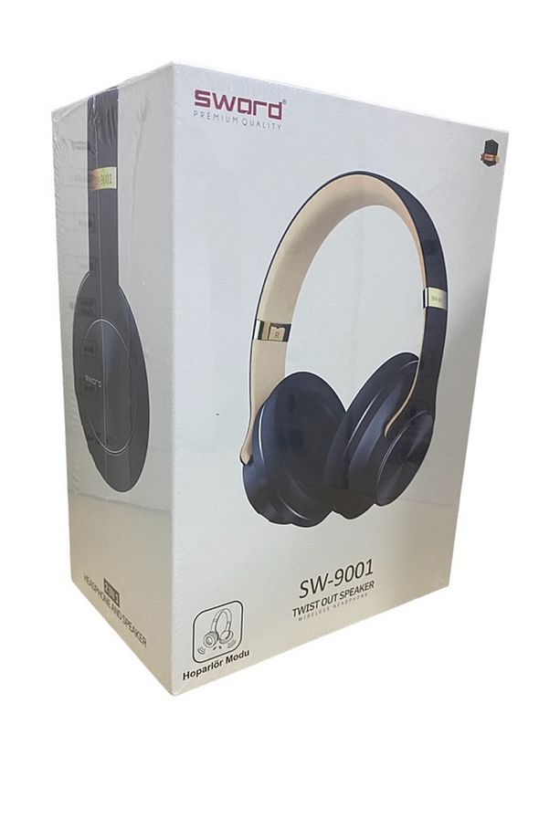 SW-9001 Kulak Üstü Kablosuz Bluetooth Kulaklık ve Hoparlör - 1