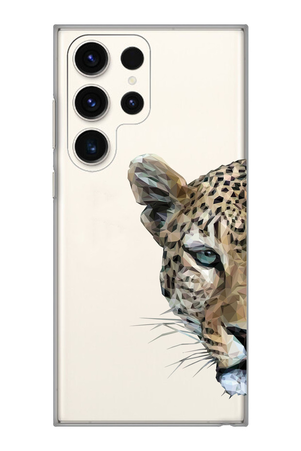 Samsung Galaxy S24 Ultra Compatible Tiger Pattern Transparent Phone Case